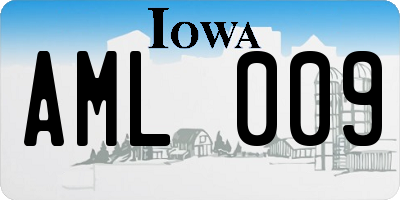 IA license plate AML009