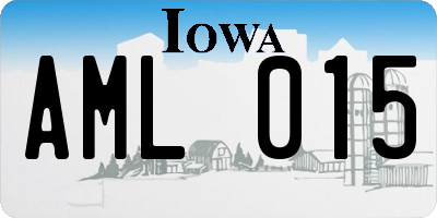 IA license plate AML015
