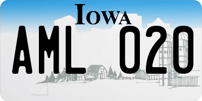 IA license plate AML020