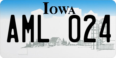 IA license plate AML024