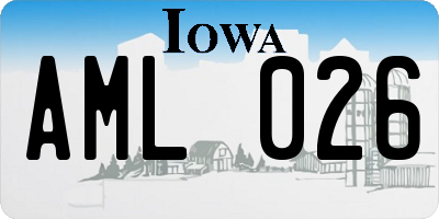 IA license plate AML026