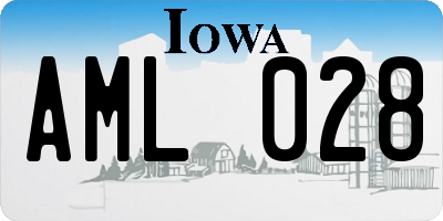 IA license plate AML028