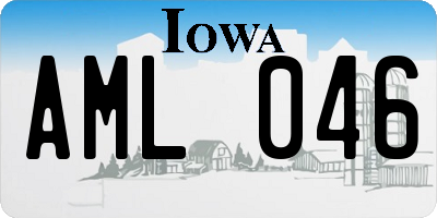 IA license plate AML046