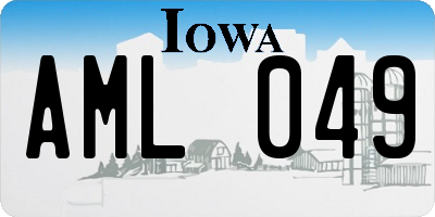 IA license plate AML049