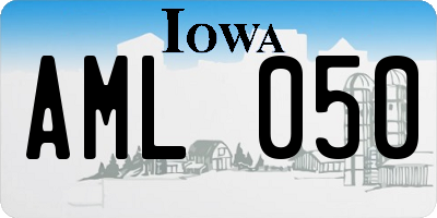 IA license plate AML050