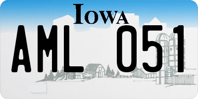 IA license plate AML051