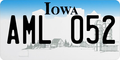 IA license plate AML052