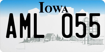 IA license plate AML055