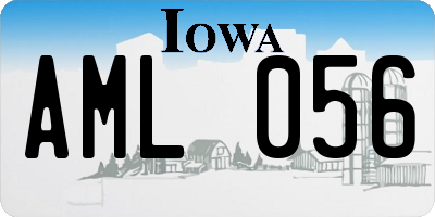 IA license plate AML056