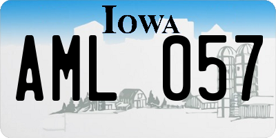 IA license plate AML057