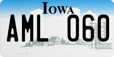 IA license plate AML060