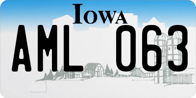 IA license plate AML063