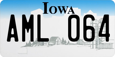 IA license plate AML064
