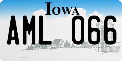 IA license plate AML066