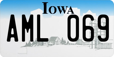 IA license plate AML069