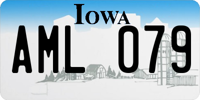 IA license plate AML079