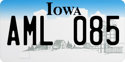 IA license plate AML085