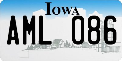 IA license plate AML086