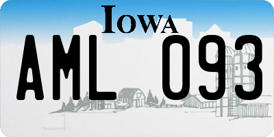 IA license plate AML093