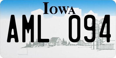 IA license plate AML094