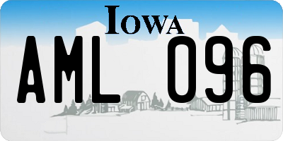 IA license plate AML096
