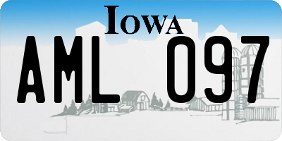 IA license plate AML097