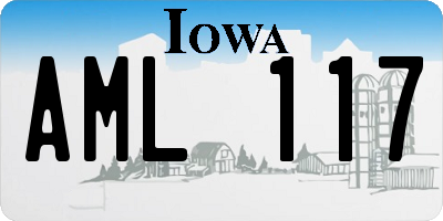 IA license plate AML117
