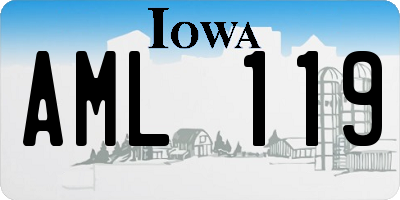 IA license plate AML119