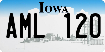 IA license plate AML120