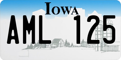 IA license plate AML125