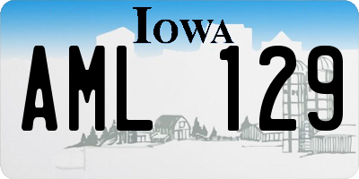 IA license plate AML129