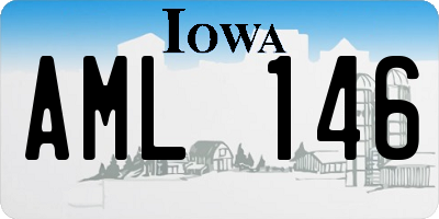 IA license plate AML146