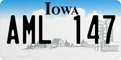 IA license plate AML147