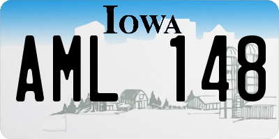 IA license plate AML148