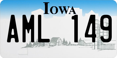 IA license plate AML149