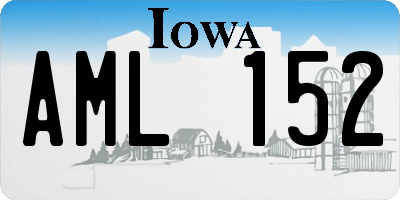 IA license plate AML152