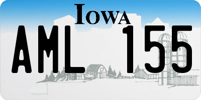 IA license plate AML155