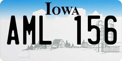 IA license plate AML156