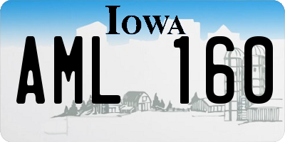 IA license plate AML160