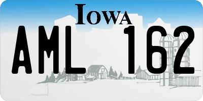 IA license plate AML162