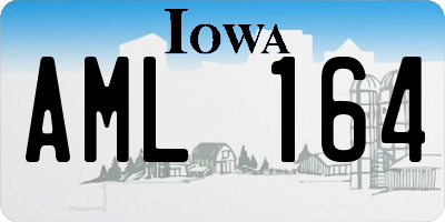 IA license plate AML164