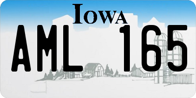 IA license plate AML165