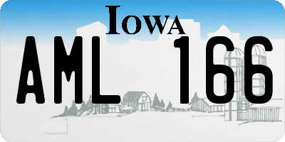 IA license plate AML166