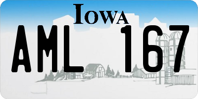 IA license plate AML167