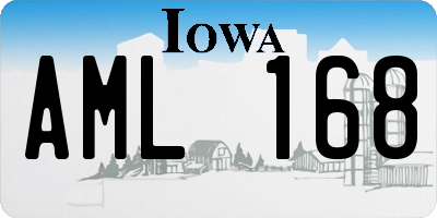 IA license plate AML168