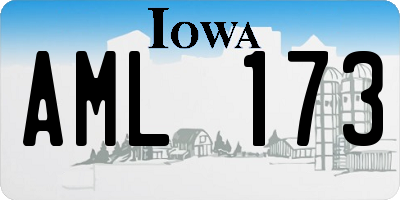 IA license plate AML173