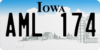 IA license plate AML174