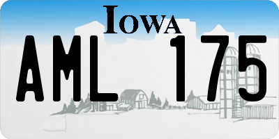 IA license plate AML175