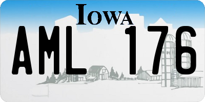IA license plate AML176