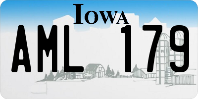 IA license plate AML179